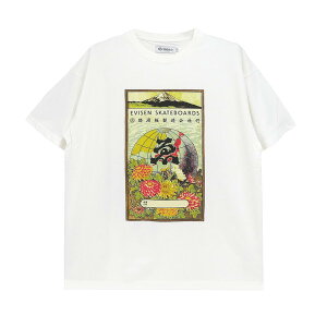EVISEN T-SHIRT GrZ TVc GLOBE LABEL WHITE XP[g{[h XP{[