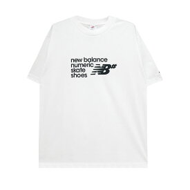 NEW BALANCE NUMERIC T-SHIRT ニューバランス ヌメリック Tシャツ STACKED GRAPHIC WHITE スケートボード スケボー