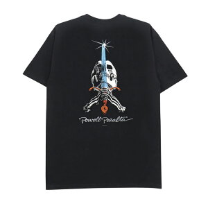POWELL PERALTA T-SHIRT �p�E�G���y�����^ T�V���c SKULL & SWORD BLACK �X�P�[�g�{�[�h �X�P�{�[