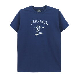 THRASHER T-SHIRT スラッシャー Tシャツ GONZ NAVY（US企画） スケートボード スケボー