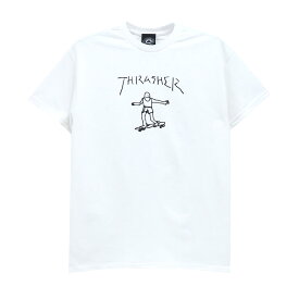 THRASHER T-SHIRT スラッシャー Tシャツ GONZ WHITE（US企画） スケートボード スケボー