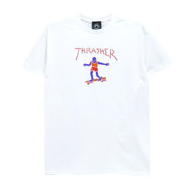 THRASHER T-SHIRT スラッシャー Tシャツ GONZ FILL WHITE（US企画） スケートボード スケボー
