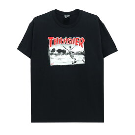 THRASHER T-SHIRT スラッシャー Tシャツ JAKE DISH BLACK（US企画） スケートボード スケボー