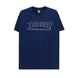 THRASHER T-SHIRT �X���b�V���[ T�V���c SHADOW MAG LOGO NAVY�iUS���j �X�P�[�g�{�[�h �X�P�{�[