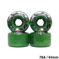 SATORI WHEEL サトリ ソフトウィール（クルーザー） GOO BALLS SUPER KUSH（78A）緑 64mm スケートボード…