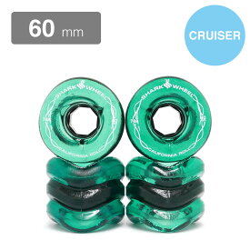 SHARK WHEEL シャークウィール ソフトウィール（クルーザー） CALIFORNIA ROLL TRANSPARENT（78A） EMERALD 60mm スケートボード スケボー