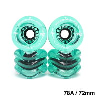 SHARK WHEEL シャークウィール ソフトウィール（クルーザー） DNA（78A）TRANSPARENT EMERALD 72mm スケ…