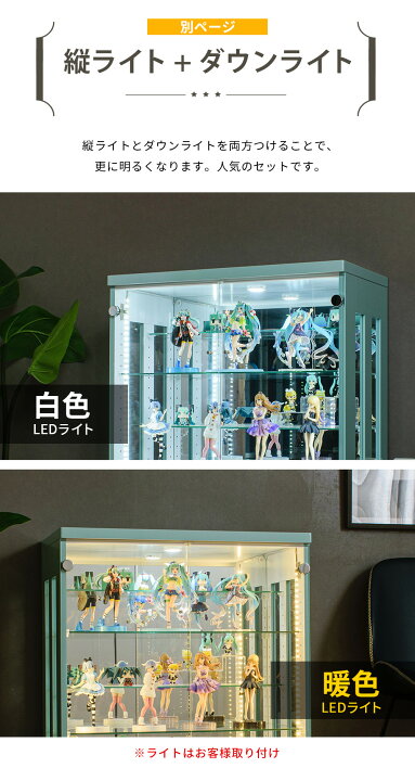 楽天市場】コレクションケース 段差式 幅75 led ダウン ライト 大型 鍵 