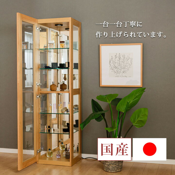 楽天市場】国産 天然木 コレクションボード ショーケース 木製 