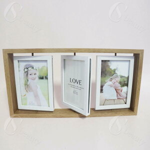 写真立て フォトフレーム 木製 木目調フォトフレーム おしゃれ 複数枚 回転式 フォトスタンド 多面 2面 6枚 3連 ポストカード フレーム 写真フレーム 写真入れ 写真たて ハガキ 3サイズ 2カラ