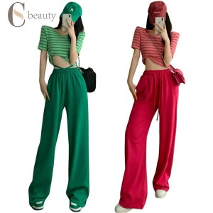 韓国風 ジャズダンス衣装 セットアップ レディース 運動風 スポーツ 2点セット Tシャツ パンツ へそ出し 長袖 派手 原宿系 演出服 ストリート ステージ衣装 ヒップホップ ダンス衣装 上下セ