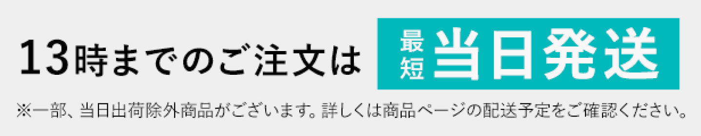 13時までの注文は当日出荷