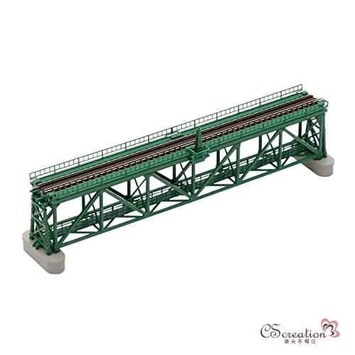 TOMIX Nゲージ 上路式単線トラス鉄橋S280 (F) 深緑 (PC橋脚・2本付) 3267 鉄道模型用品