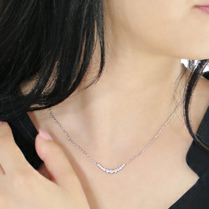 楽天市場】pt900【0.2ct】ダイヤモンド ライン ネックレス ペンダント 