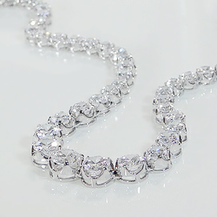 楽天市場】pt900 豪華【10.0ct】全周 ダイヤモンド テニスネックレス 