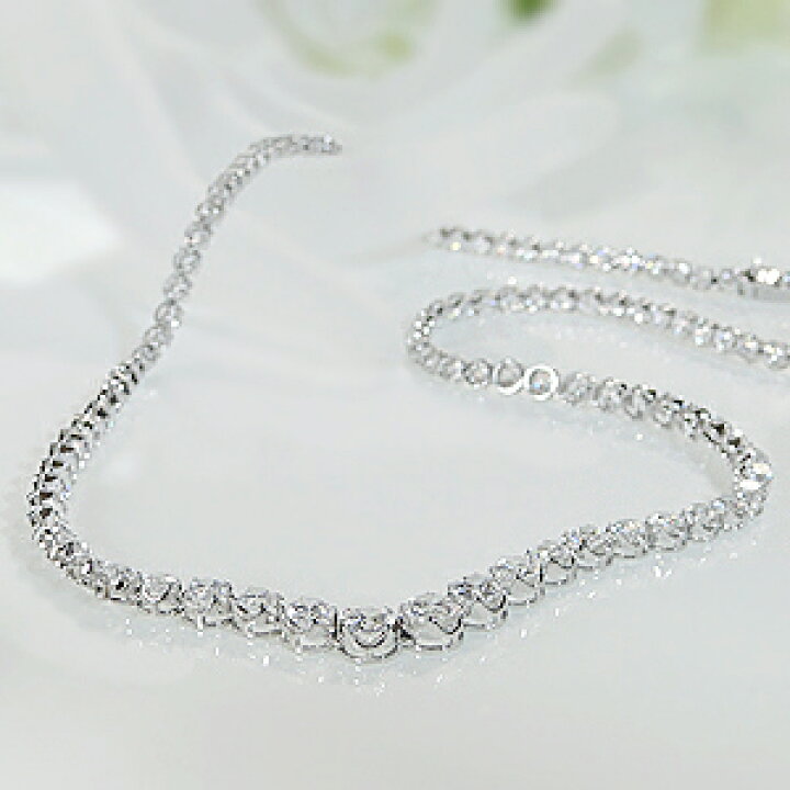 楽天市場】pt900 豪華【10.0ct】全周 ダイヤモンド テニスネックレス 