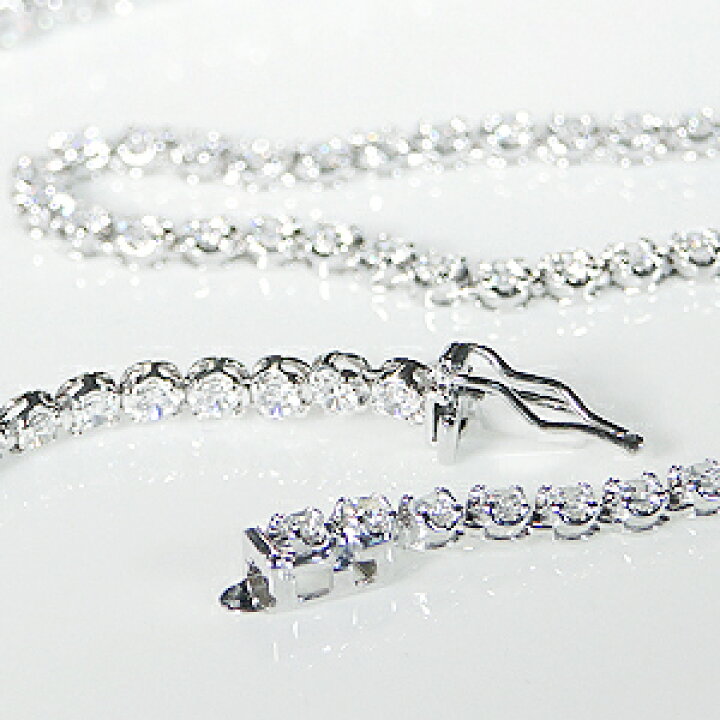 楽天市場】pt900 豪華【5.0ct】全周 ダイヤモンド テニスネックレス  