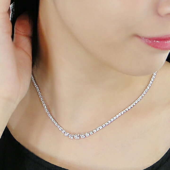 楽天市場】pt900【3.0ct】全周 ダイヤモンド テニスネックレス【送料 