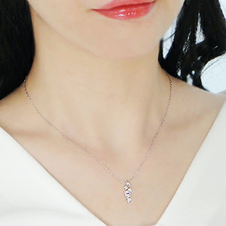 楽天市場】pt950【0.2ct】ダイヤモンド ウエーブデザインネックレス 