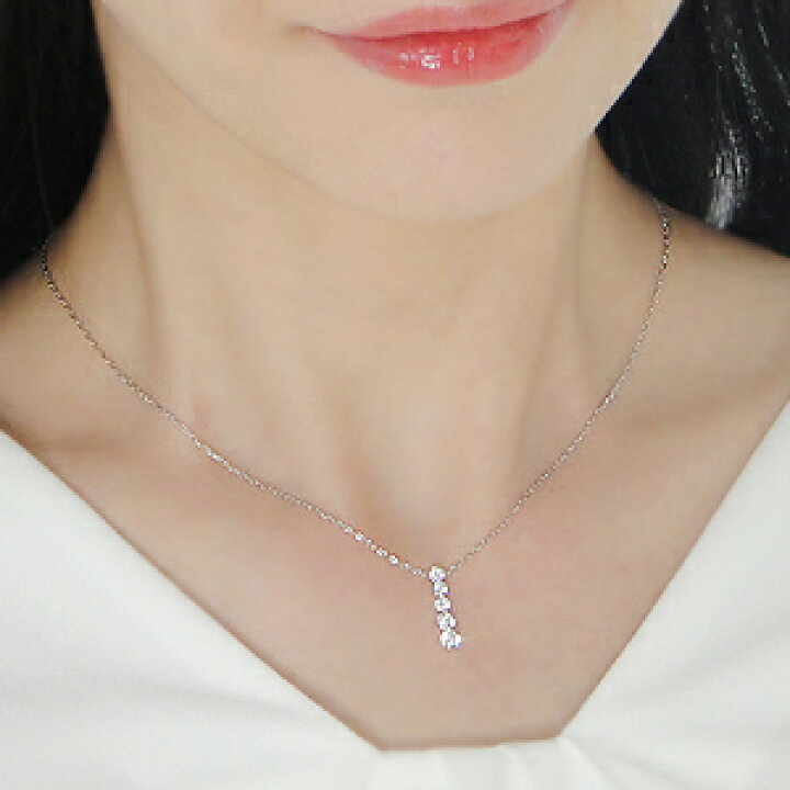 楽天市場】Pt950【0.5ct】ダイヤモンド ネックレス 【送料無料】ダイヤ 