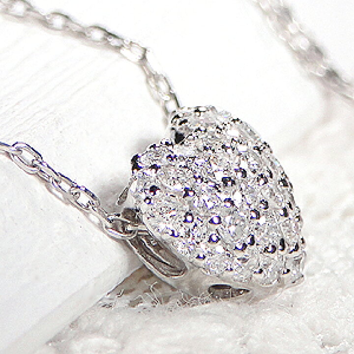 楽天市場】Pt900【0.3ct】ハート パヴェダイヤモンド ネックレス 