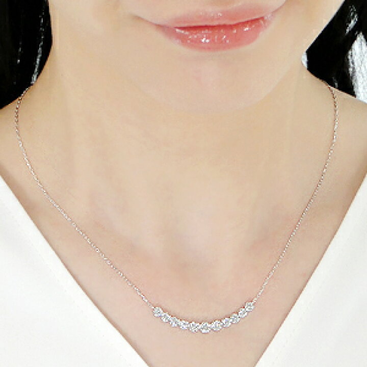 楽天市場】Pt950【1.0ct】ダイヤモンド ライン ネックレス【送料無料 