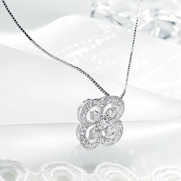 楽天市場】pt900【0.5ct】ダイヤモンド クローバー ネックレス【送料 