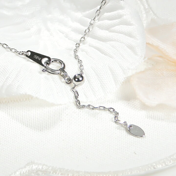 楽天市場】Pt900/K18YG【0.4ct】フラワー パヴェ ネックレス 