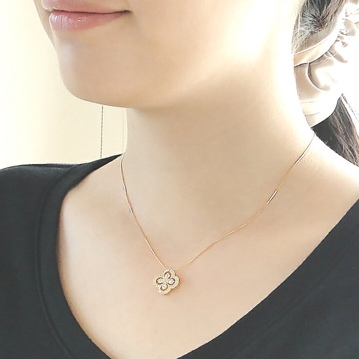 楽天市場】K18YG【0.5ct】ダイヤモンド クローバー ネックレス【送料 
