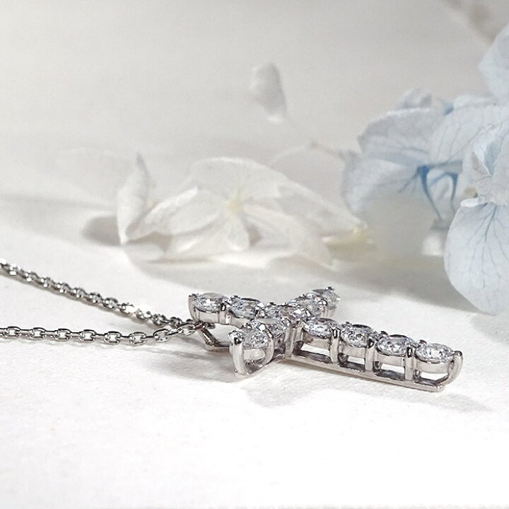 楽天市場】Pt900【1.50ct】ダイヤモンド クロスモチーフ ペンダント 