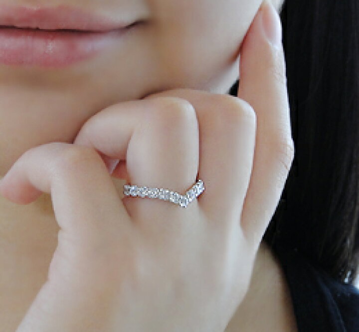 楽天市場】pt950 【1.0ct】SIクラス ダイヤモンド V字 リング 