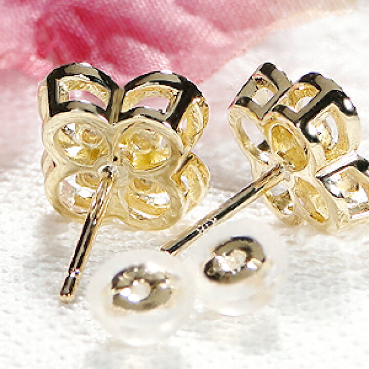 楽天市場】K18YG【0.26ct】ダイヤモンド クローバー ピアス/ 送料無料  