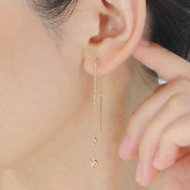 楽天市場】K18YG【0.26ct】ダイヤモンドアメリカンピアス 送料無料