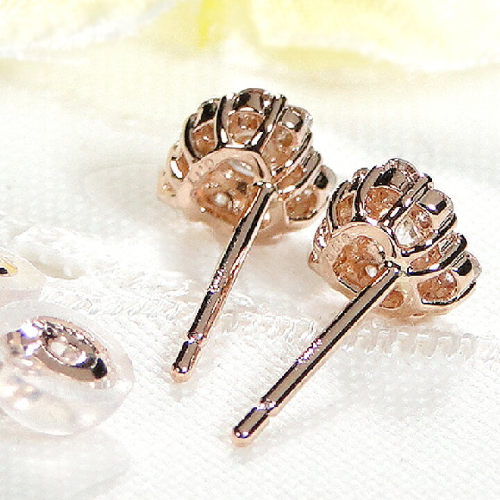 楽天市場】K18PG【0.34ct】ダイヤモンド ハート ピアス送料無料 品質 