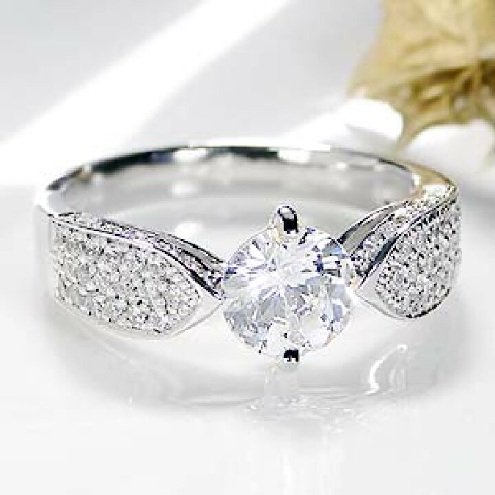 楽天市場】pt900 1カラットダイヤモンド リング【1.45ct 】【中央宝石  