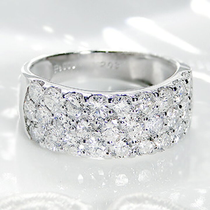 楽天市場】pt900ダイヤモンド パヴェ エタニティリング【2.0ct】28石  