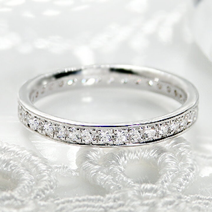 楽天市場】pt900 ピンキー ダイヤモンド フルエタニティリング【0.3ct  