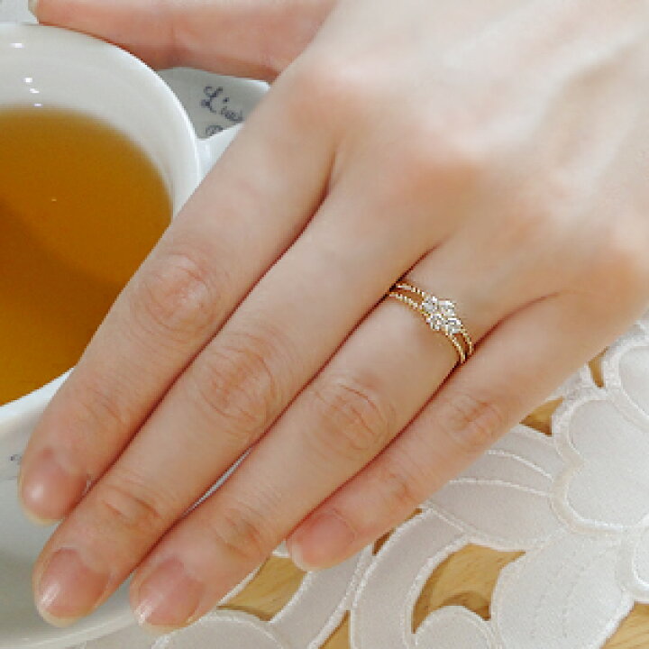 楽天市場】K18YG ツイスト ダイヤモンド リング【0.3ct】 天然 