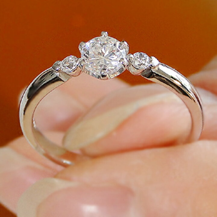 楽天市場】pt900 一粒 ダイヤモンドリング【0.38ct】/【送料無料】【代 