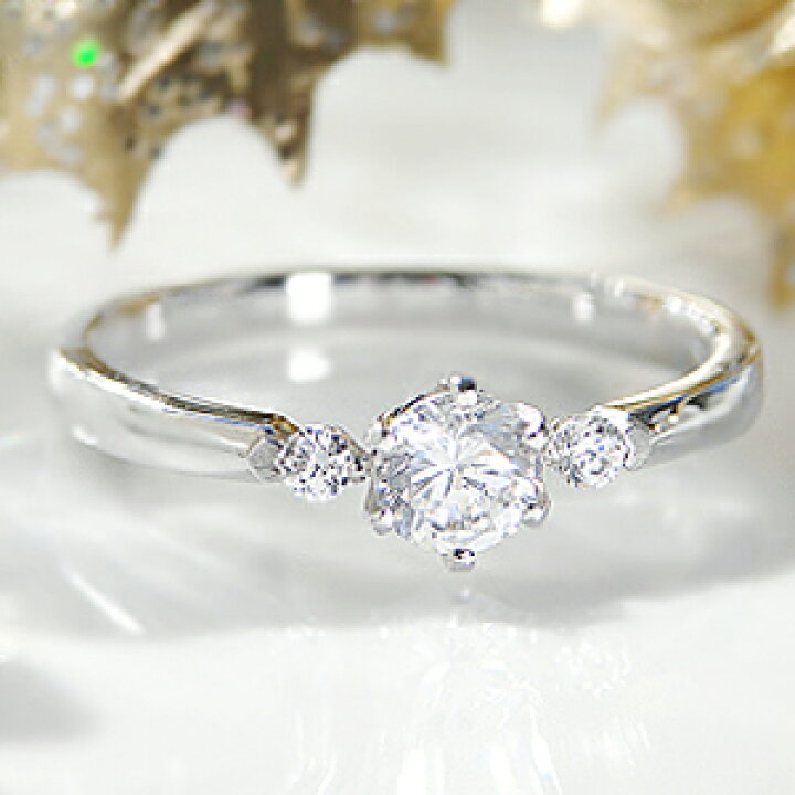 楽天市場】pt900 一粒 ダイヤモンドリング【0.38ct】/【送料無料】【代  