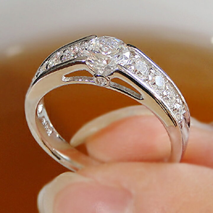 楽天市場】pt900 中石0.5ct ダイヤモンドリング【0.9ct】 プラチナ 