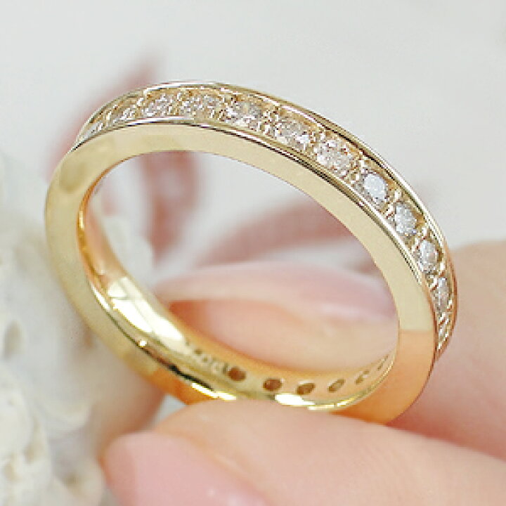 楽天市場】K18YG ダイヤモンド フルエタニティリング【1.0ct】【送料 