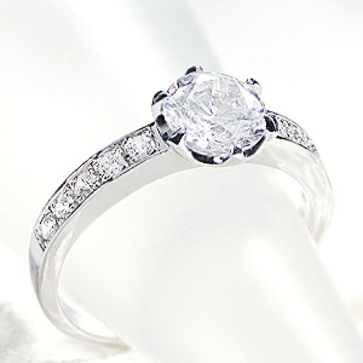 楽天市場】pt950 豪華1カラットダイヤモンド リング【1.18ct  