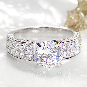 pt950 中石大粒1.5カラットダイヤモンド リング<BR><BR> 1.5カラット プラチナ リング 1粒ダイヤ ダイア 指輪 ジュエリー プレゼント 結婚 diamond bridal ring jewelry