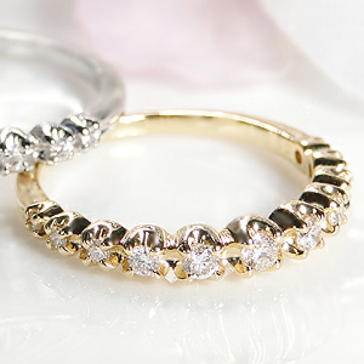 楽天市場】K18YG ダイヤモンド エタニティ リング【0.3ct】 テリかえし 