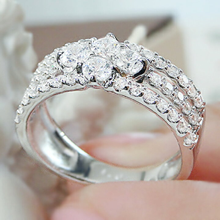楽天市場】pt950 ダイヤモンド リング【SIクラス】【1.0ct】【送料無料 