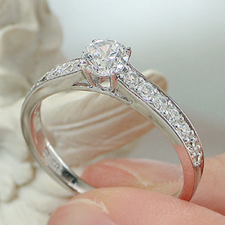 楽天市場】H&C【中央宝研鑑定書付】pt950 中石 大粒0.3ct ハートアンド 
