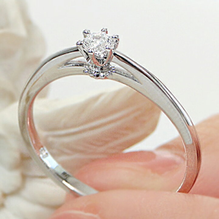 楽天市場】pt950【0.1ct】ハート＆キューピッド 一粒 ダイヤモンド 