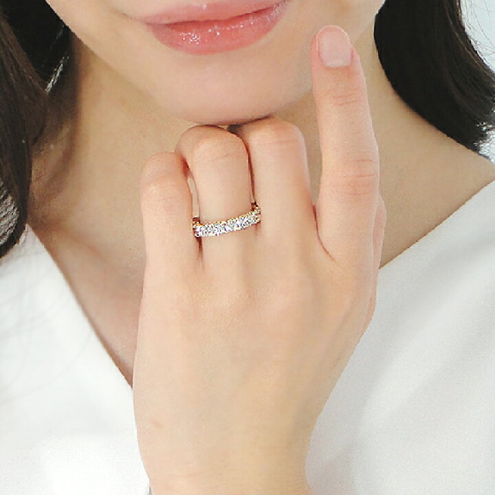 楽天市場】K18YG【2.00ct】ダイヤモンドハーフエタニティリング【送料 