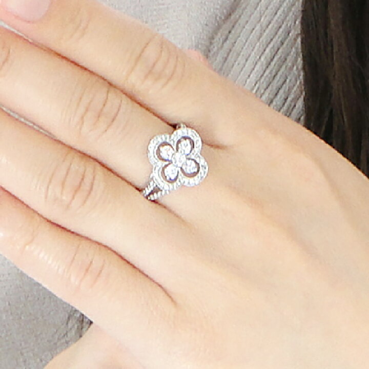 楽天市場】Pt950【0.7ct】ダイヤモンド クローバー リング【送料無料 